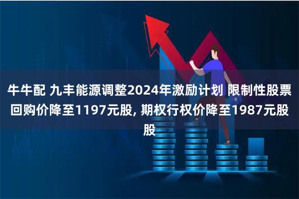 牛牛配 九丰能源调整2024年激励计划 限制性股票回购价降至1197元股, 期权行权价降至1987元股